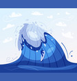 surfing concept cartoon vector image
