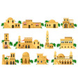 arabic oriental traditional mud brick architecture vector image vector image