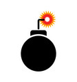 ignited bomb icon or explosives icon vector image vector image
