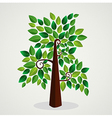 sketchy green tree vector image