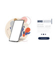 smartphone frame less blank screen mockup generic vector image vector image