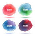 set of bright colorful watercolor circle stains vector image