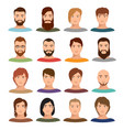 adult male portraits collection internet vector image vector image