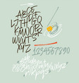 alphabet hand drawn letters vector image vector image