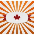 canada flag symbol realistic emblem vector image vector image