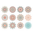 mandala design elements collection vector image