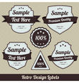 retro labels vector image vector image