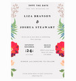 wedding floral background colorful invitation vector image vector image