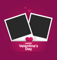 postcard happy valentines day with a blank vector image