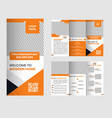real estate tri-fold brochure design template vector image