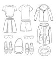 sketch clothes for walk set vector image
