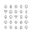 tree outline icon set vector image