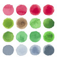 watercolor circle texture multicolored blots vector image