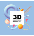 abstract 3d geometric render background realistic vector image