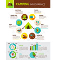 camping flat infographics vector image
