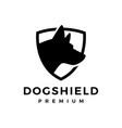 dog shield k9 logo icon vector image