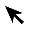 cursor arrow silhouette on a white background vector image vector image