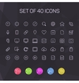 thin line icons for web and mobile vector image