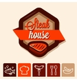 grill menu logo vector image vector image