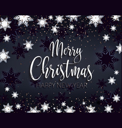 merry christmas and happy new year greeting banner vector image vector image