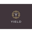 premium monogram letter y initials logo universal vector image vector image