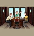 young businessmen with their electronic gadgets vector image vector image