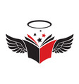 bible with wings vector image