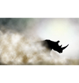 charging rhino vector image vector image