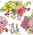 floral seamless pattern flower background vector image