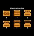 animation step by open and closed wooden vector image