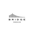 bridge logo icon line outline monoline vector image