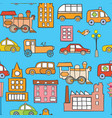 seamless cars pattern vector image