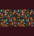 seamless pattern with leopards and abstract vector image vector image