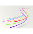abstract colorful bright streaming swoosh lines vector image vector image