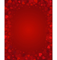 background from red hearts vector image vector image