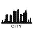 black city silhouette icon vector image vector image