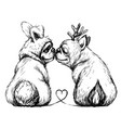 bulldogs wall sticker vector image vector image
