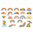 cartoon rainbow child graphic multicolor symbol vector image