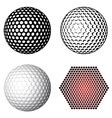 golf ball symbols vector image vector image