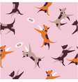 dog seamless pattern vector image vector image