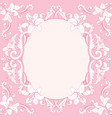 ornamental vintage frame with lilies vector image