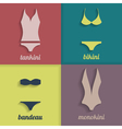swimsuit collection vector image vector image