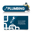 a business card for the plumber vector image vector image