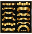 decorative ornate gold ribbons vector image vector image