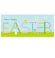 happy easter cute patterned typography graphic vector image vector image