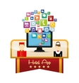 hotel and digital apps design vector image