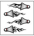 sport ball tribal flame set 4 vector image vector image