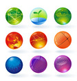color transparent spheres and globes vector image