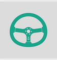icon of steering wheel vector image vector image