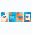 set summer sale abstract cards vector image vector image